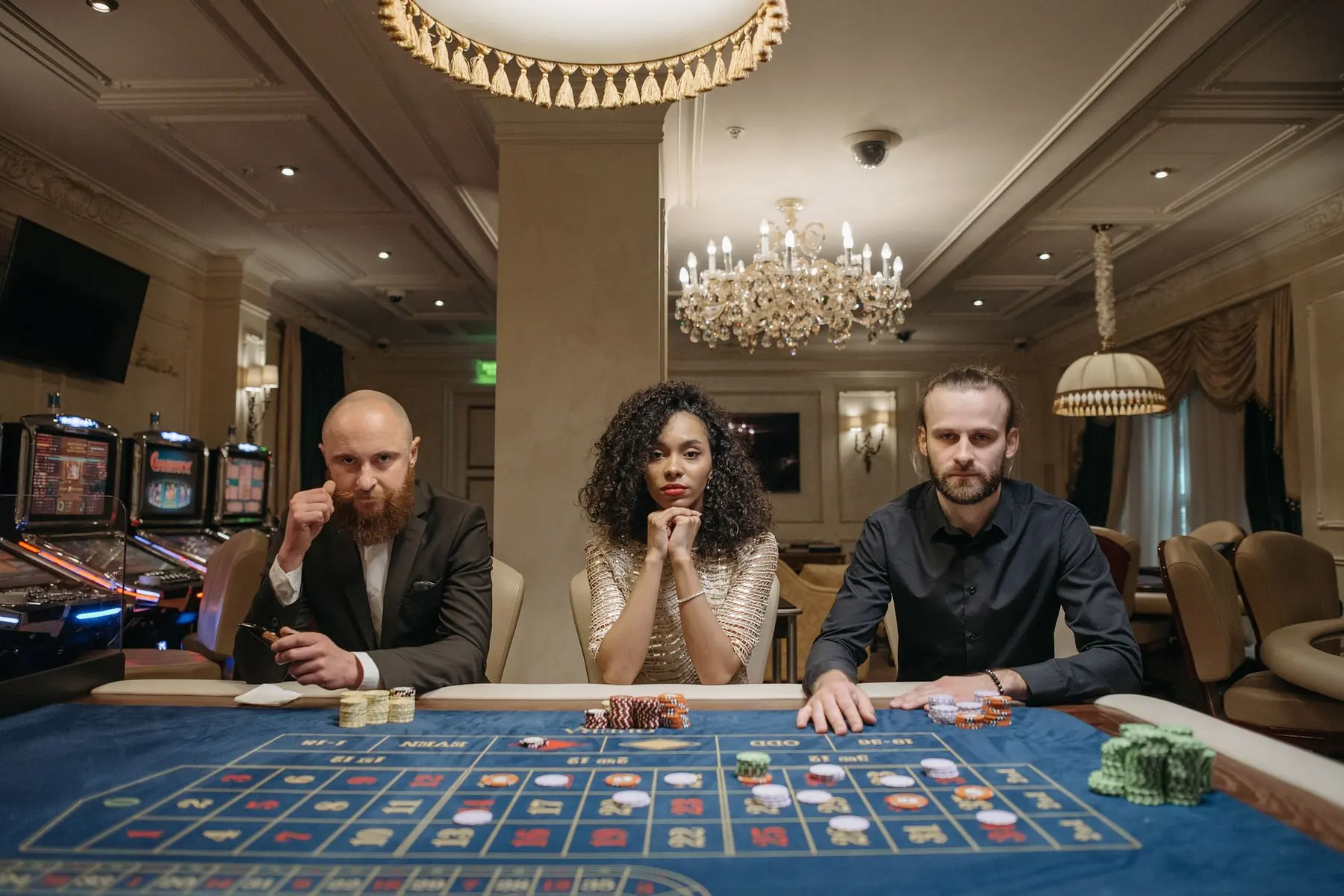 A composed setting within the casino